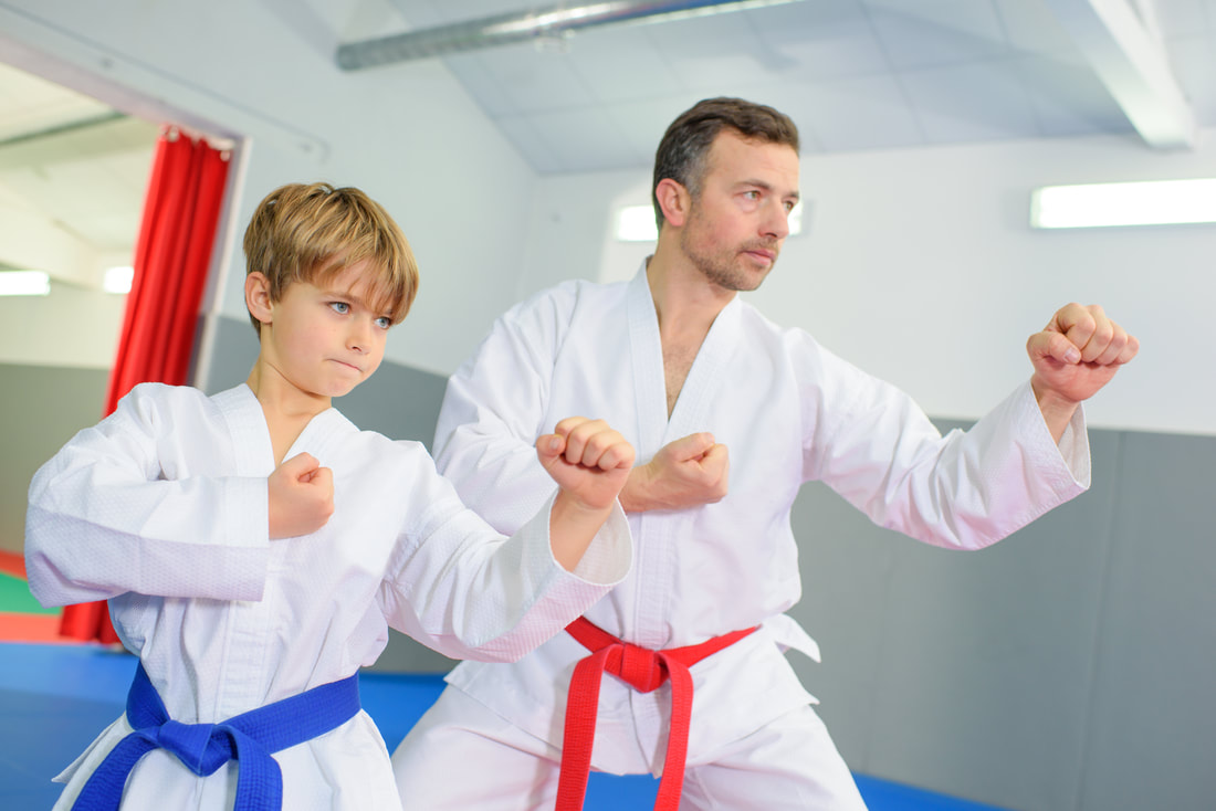 Family taekwondo class