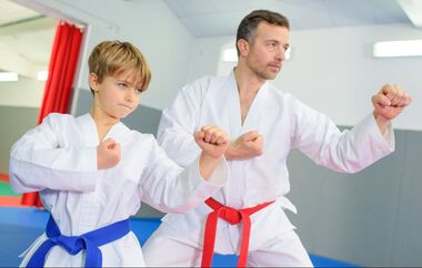 Family martial arts training 
